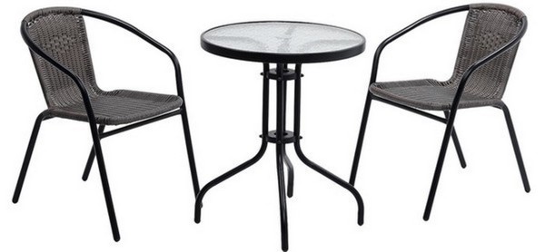 Набор мебели Marsel mini искусственный ротанг (2 кресла и круглый стол)